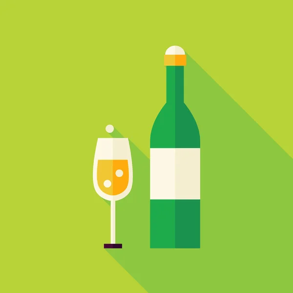 Vector platte ontwerp Champagne viering pictogram — Stockvector