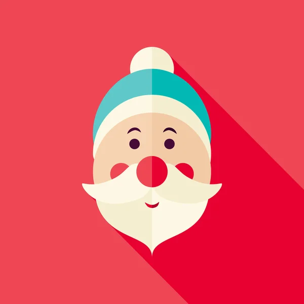 Vector Flat Design Santa Claus Icon — Stock vektor