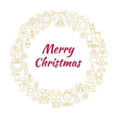 Mutlu Noeller altın Hat sanatı simgeler daire