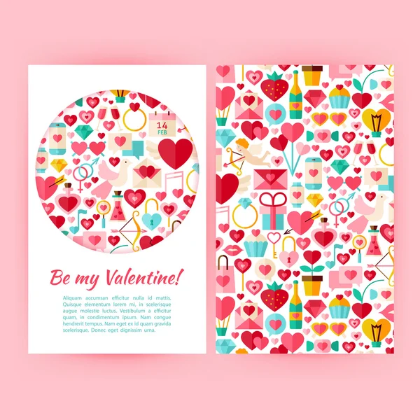 Vector Be My Valentine Banners Set Template — 图库矢量图片