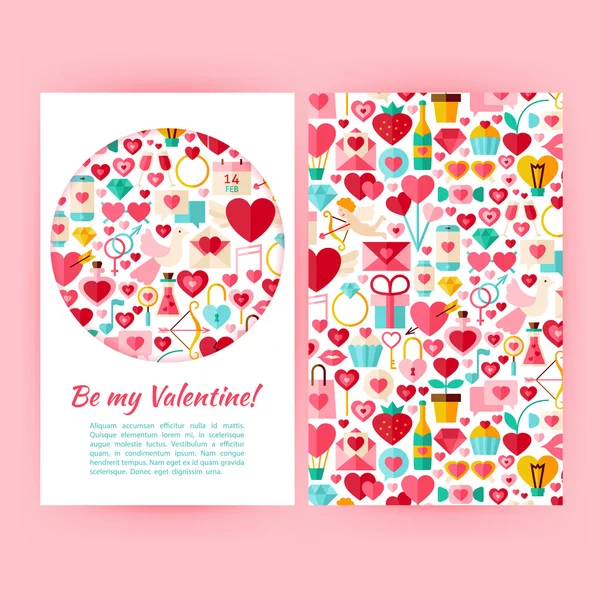 Vector Be My Valentine Banners Set Template — Stok Vektör