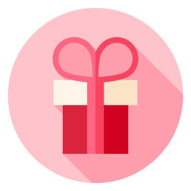 Uzun gölge ile mevcut kutusu daire simgesi