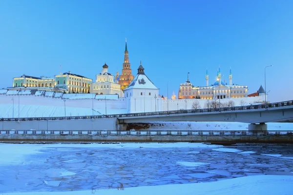 Kazanka του ποταμού και το Κρεμλίνο. Καζάν, Ταταρστάν, Ρωσία — Φωτογραφία Αρχείου