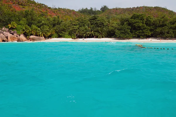 Bay Chevalier e spiaggia Anse Lazio, Praslin, Seychelles — Foto Stock