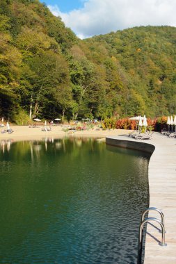 Rosa Beach plaj. Rosa Khutor, Soçi, Krasnodar Krayı, Rusya Federasyonu