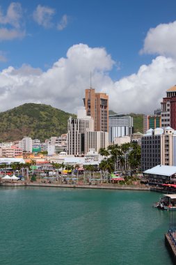 Deniz Körfezi ve şehir. Port Louis, Mauritius