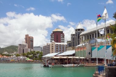 Dolgu ve şehir. Port Louis, Mauritius