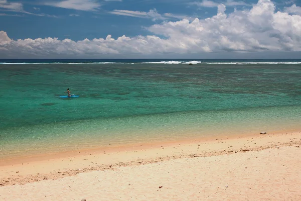 Plaża na wybrzeżu Oceanu. Laguny Hermitage, Reunion — Zdjęcie stockowe