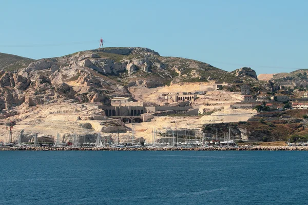 Pit and yacht port. Marseille, France — Stock Photo, Image