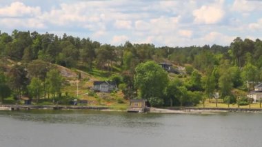 İskandinavya Fiyordu kıyısında. Stockholm, İsveç