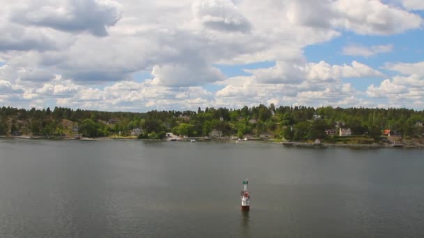 Côte du golfe marin. Stockholm, Suède — Video