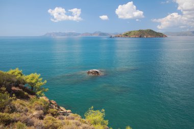 Ege Denizi körfezde. Yanklar, Muğla, Türkiye