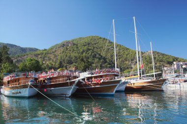 Turistik zevk Yatlar Port. Fethiye, Türkiye