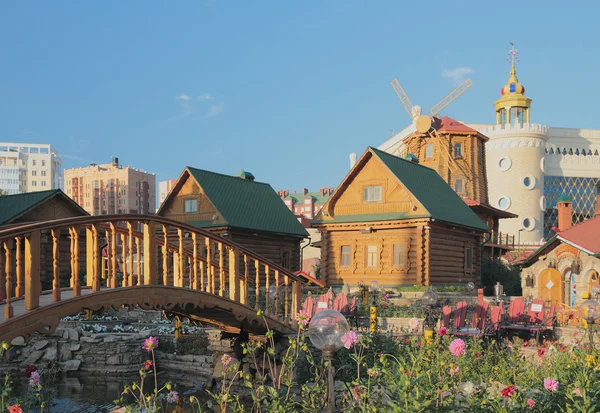 "Tugan Avyly "("geboortedorp") complex. Kazan, Tatarstan Rechtenvrije Stockfoto's