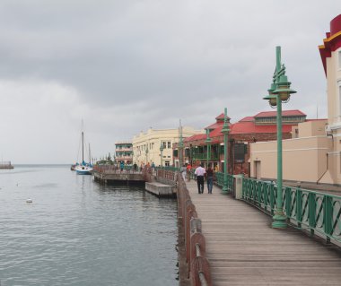 Embankment along harbor Careenage. Bridgetown, Barbados clipart