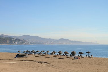 Malagueta Plajı. Malaga, İspanya