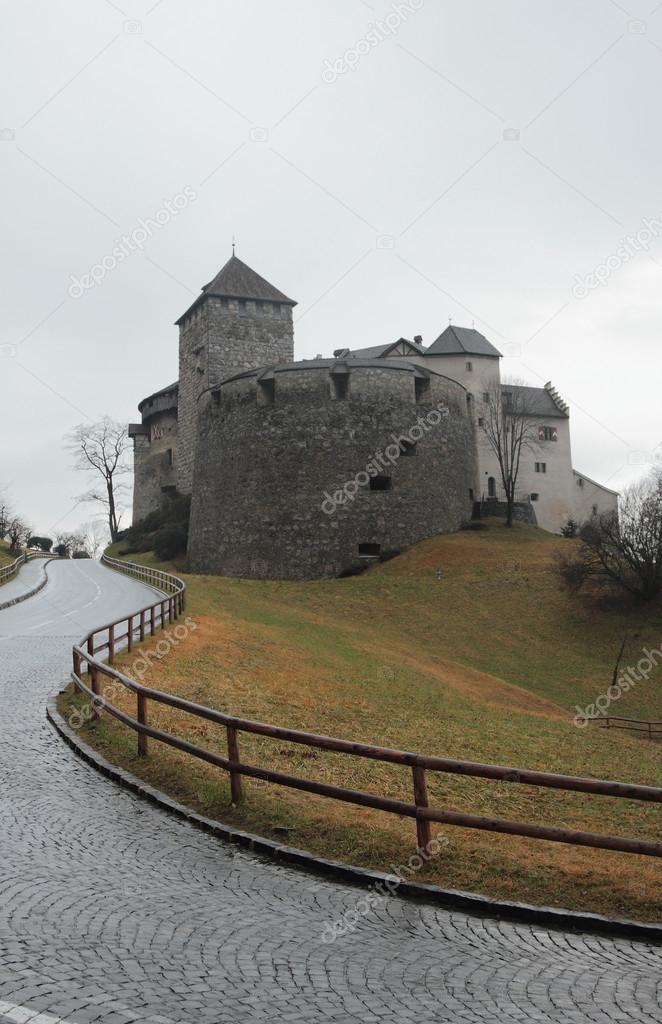 Road to castle. Vaduz, Liechtenstein