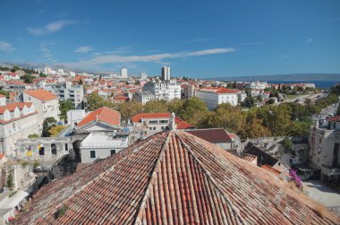 Akdeniz şehir çatılar. Split, Hırvatistan