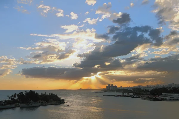 Günbatımı sahil City. Santo Domingo, Dominik Cumhuriyeti