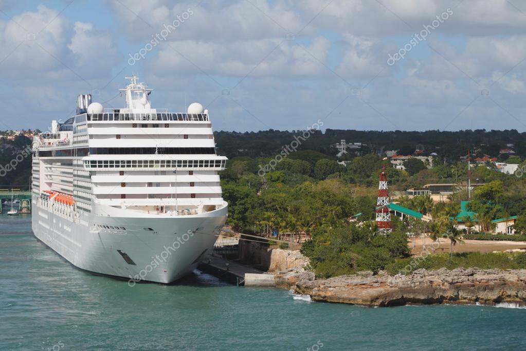 Cruise liner in La Romana. Dominican Republic Stock Photo by