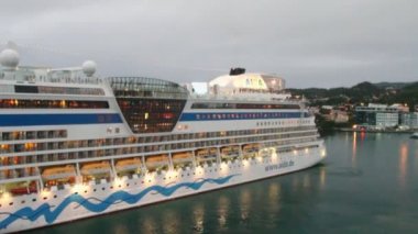 Aidaluna cruise liner. Castries, Saint Lucia