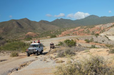 Jeep safari across Macanao, island Margarita, Venezuela clipart