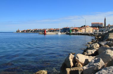 Şehir setin. Piran, Slovenya