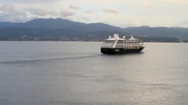 Ajaccio azalan gemisi cruise. Corsica, Fransa