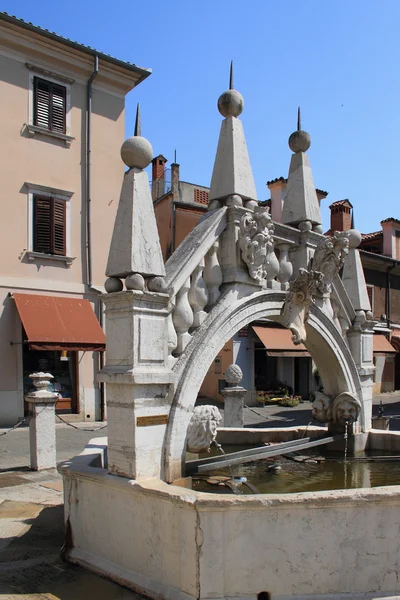 Fontana Da Ponte in Piazza Franz Preschern. Koper, Slovenia — Foto Stock