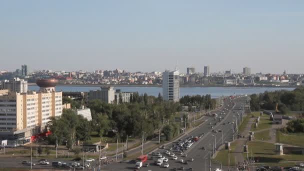 Panorama van de stad. Kazan, Tatarstan — Stockvideo