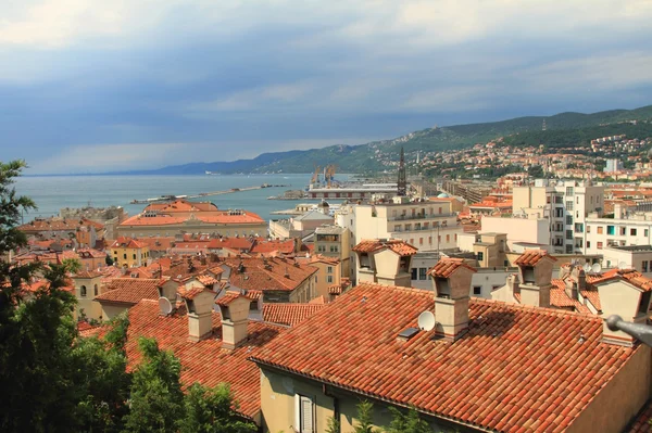 Tegel daken. Trieste, Italië — Stockfoto