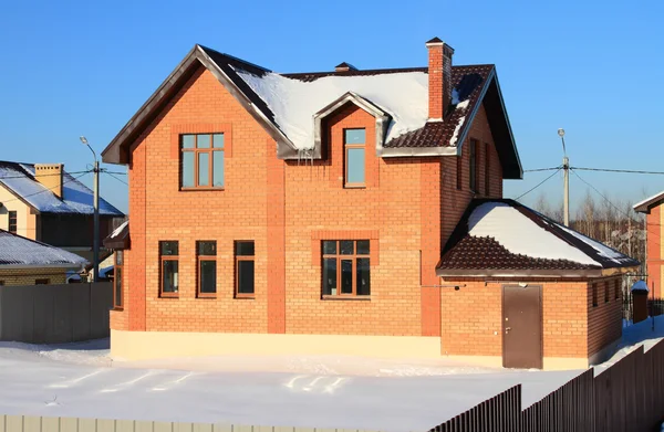 Not populated country brick cottage — Stock Photo, Image