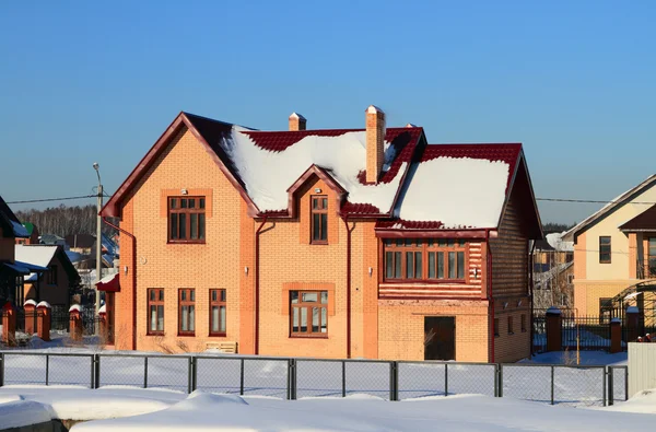 Country cottage from brick — Stock Photo, Image