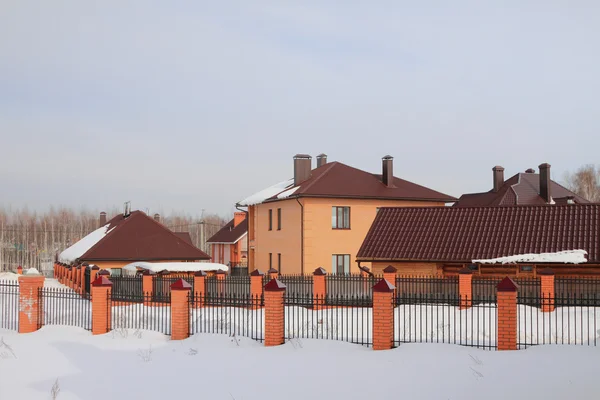 Country settlement in winter — Stock Photo, Image