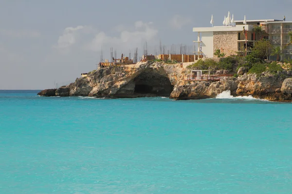 Construction d'un hôtel sur les îles Caraïbes. Saint-Martin — Photo