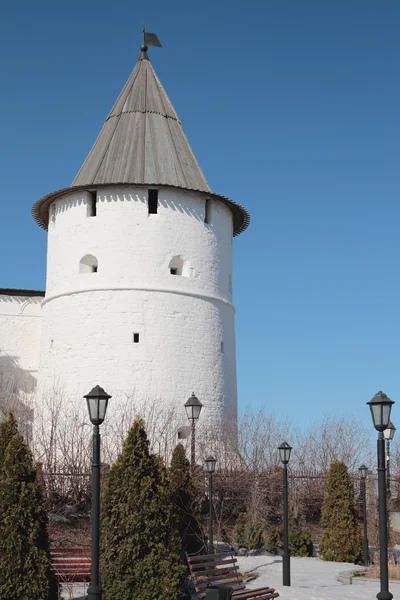 Torre redonda sureste, Kremlin de Kazán. Tartaristán, Rusia —  Fotos de Stock