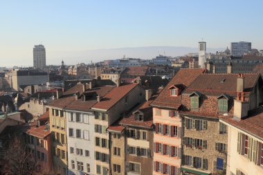 Şehir panoraması. Lausanne, İsviçre