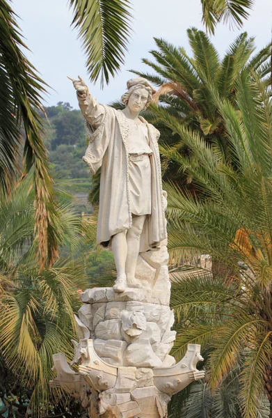 Monumento a Colombo a Santa Margherita di Ligure. Genova, Italia — Foto Stock