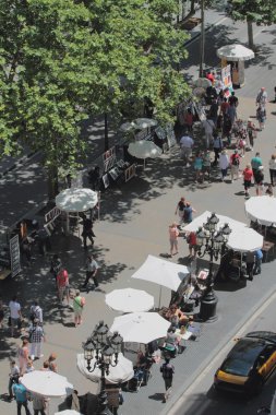 La Rambla Bulvarı. Barcelona, İspanya