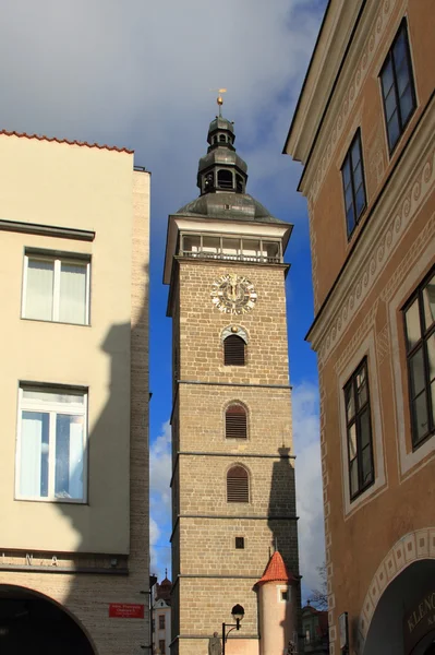 Famosa Torre Nera. Ceske Budejovice, Repubblica Ceca — Foto Stock