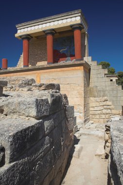 Knoss Sarayı, Arkeoloji Müzesi açık hava. Crete, Yunanistan