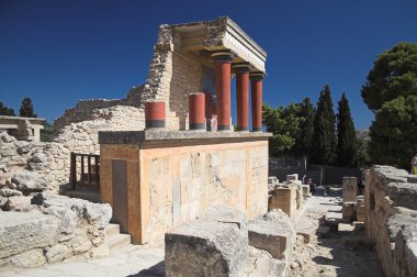 Knoss palace - bir Arkeoloji Müzesi açık hava. Crete, Yunanistan