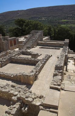 Arkeolojik kazılarda Knoss, Crete, Yunanistan