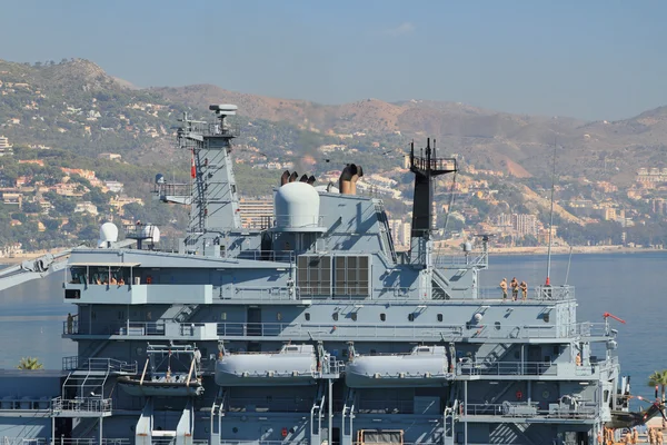 Decks of military transport ship. Malaga, Spain — Stock Photo, Image