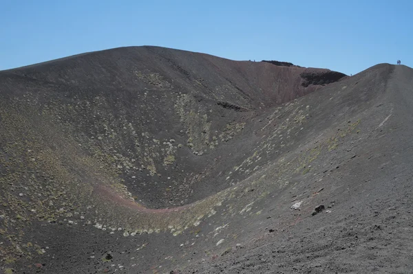 Oldalsó vulkáni kráter. Etna, Szicília, Olaszország — Stock Fotó