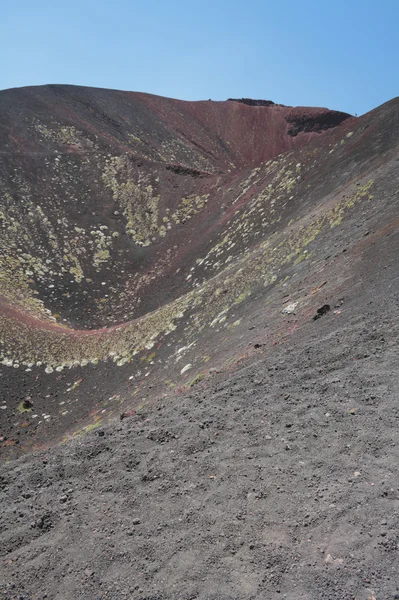 Lateral volcanic crater. Etna, Sicily, Italy — Stock Photo, Image