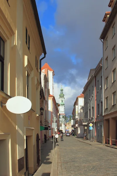 Biskupska Street. Ceske Budejovice, Czech Republic — Stock Photo, Image