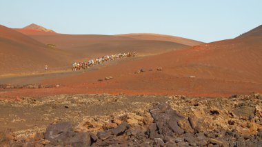 Timanfaya Milli Parkı içinde. Lanzarote, İspanya
