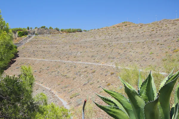 Dammen Limonero på floden Guadalmedina. Malaga, Spanien — Stockfoto