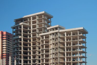 Monolithic framework of multi-storey building clipart